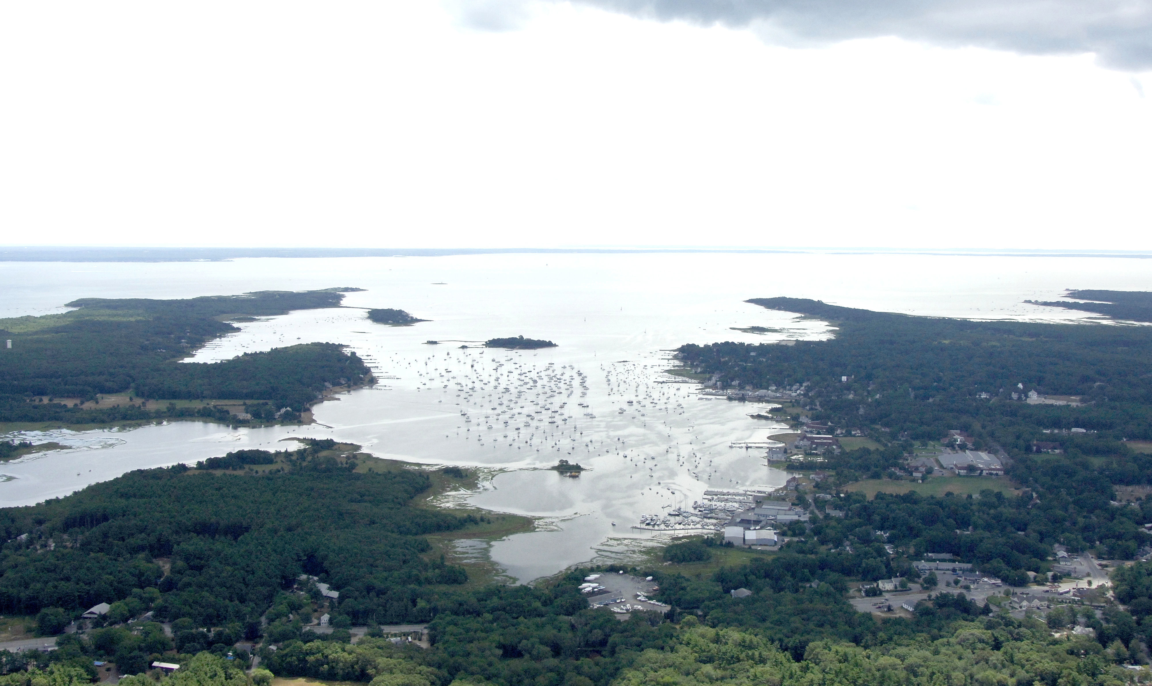 Sippican Harbor and town wharf in Marion Massachusetts