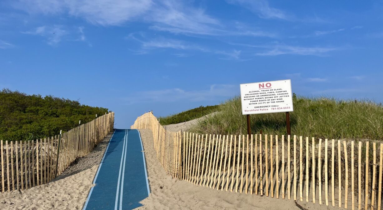 Rexhame Beach dunes in Marshfield Massachusetts