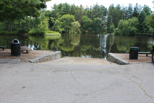 Johnson Pond waterfront in Raynham Massachusetts