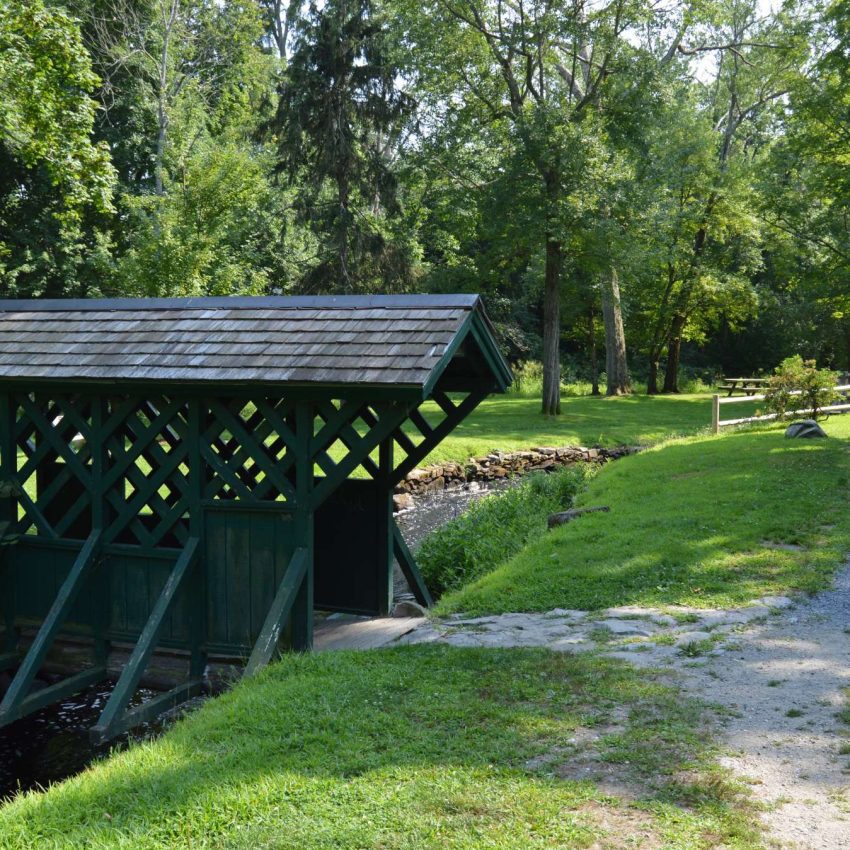 War Memorial Park greenspace in West Bridgewater Massachusetts